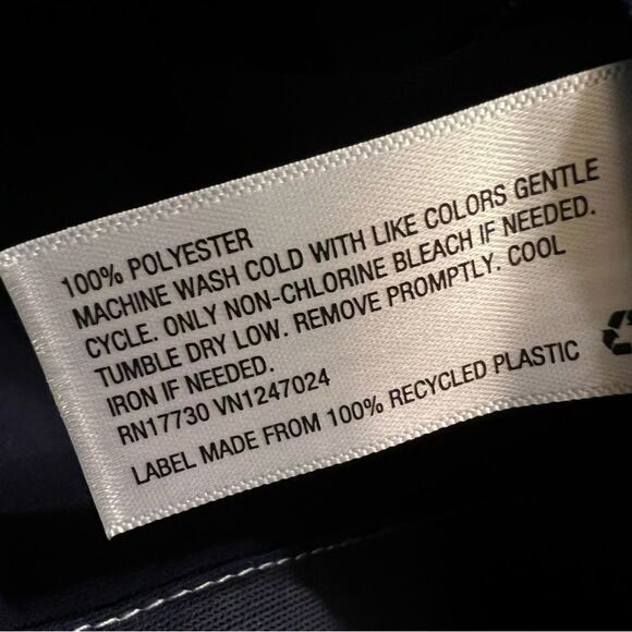 Navy PROLOGUE LONG WIDE SLEEVE SQUARE NECK BLOUSE SHIRT TOP Sz Small women - Picture 10 of 11